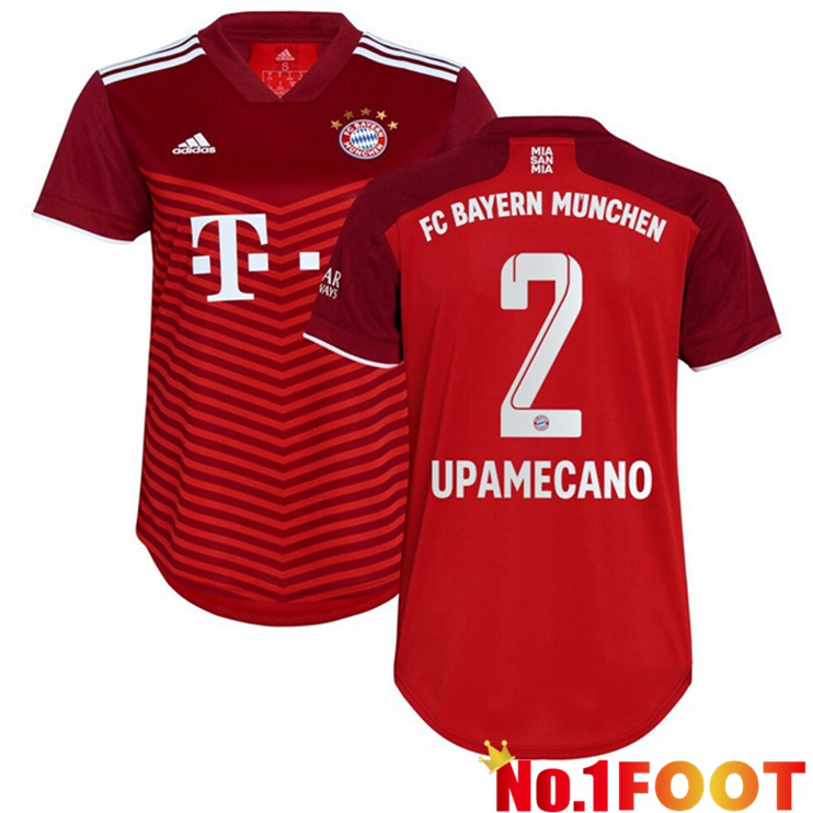 Bayern Munich (Upamecano 2) Womens Home Jersey Red 2021/22