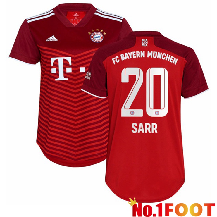 Bayern Munich (Sarr 20) Womens Home Jersey Red 2021/22