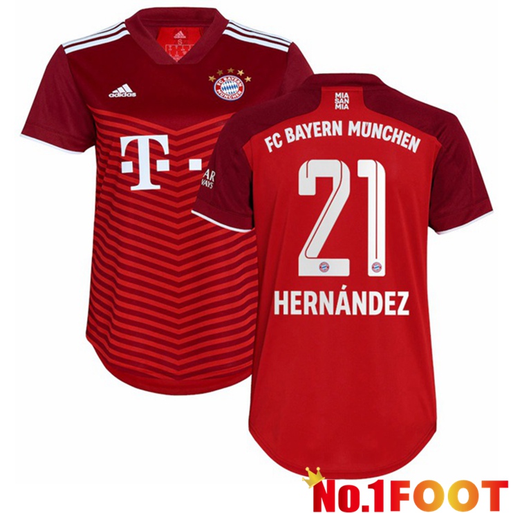 Bayern Munich (Hernández 21) Womens Home Jersey Red 2021/22