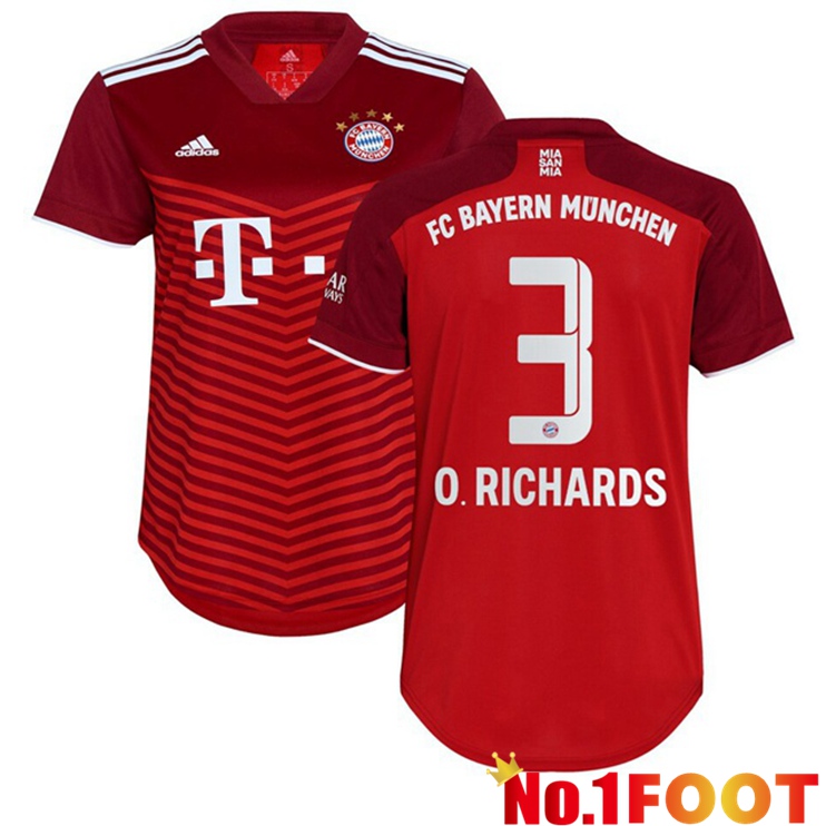 Bayern Munich (O. Richards 3) Womens Home Jersey Red 2021/22