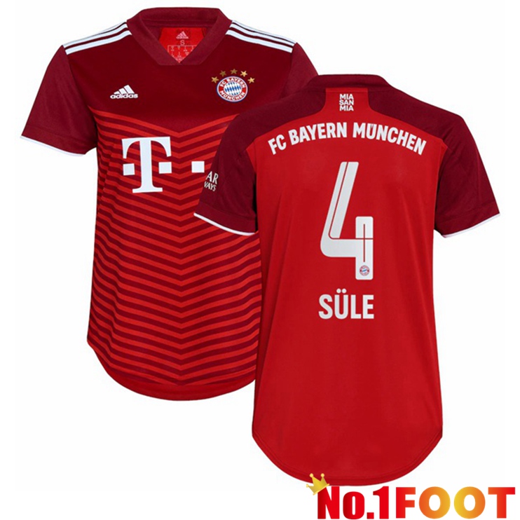 Bayern Munich (Süle 4) Womens Home Jersey Red 2021/22