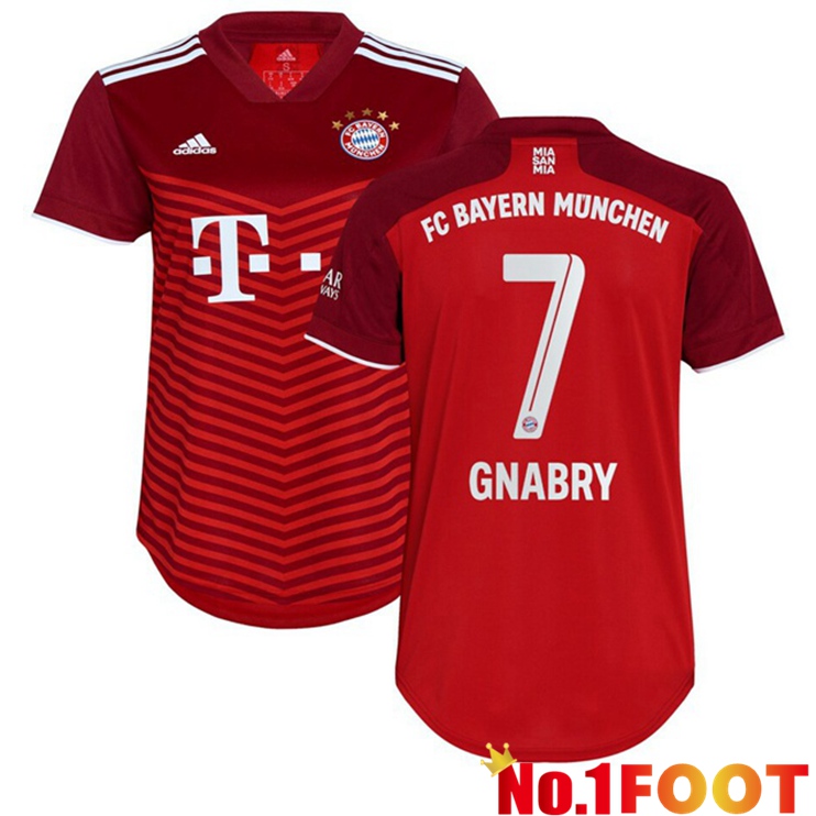 Bayern Munich (Gnabry 7) Womens Home Jersey Red 2021/22