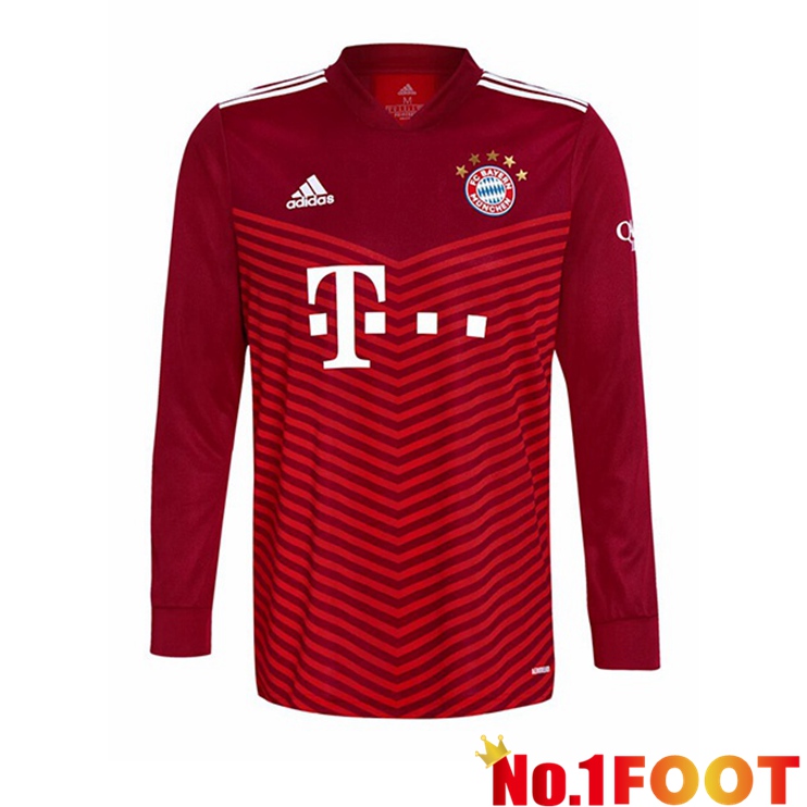 Bayern Munich Long sleeve Home Jersey Red 2021/22