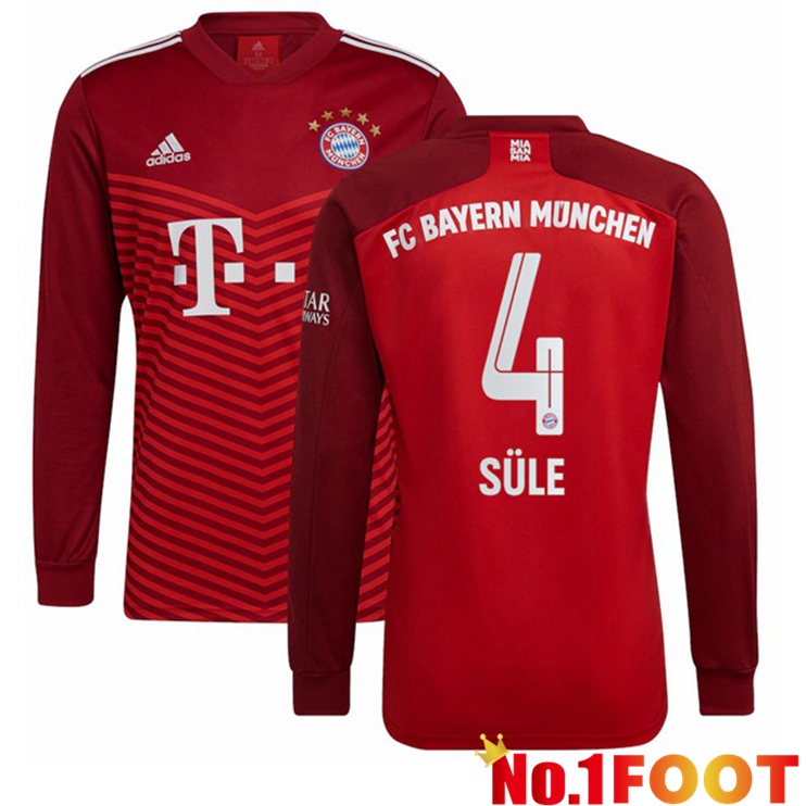 Bayern Munich (Süle 4) Long sleeve Home Jersey Red 2021/22