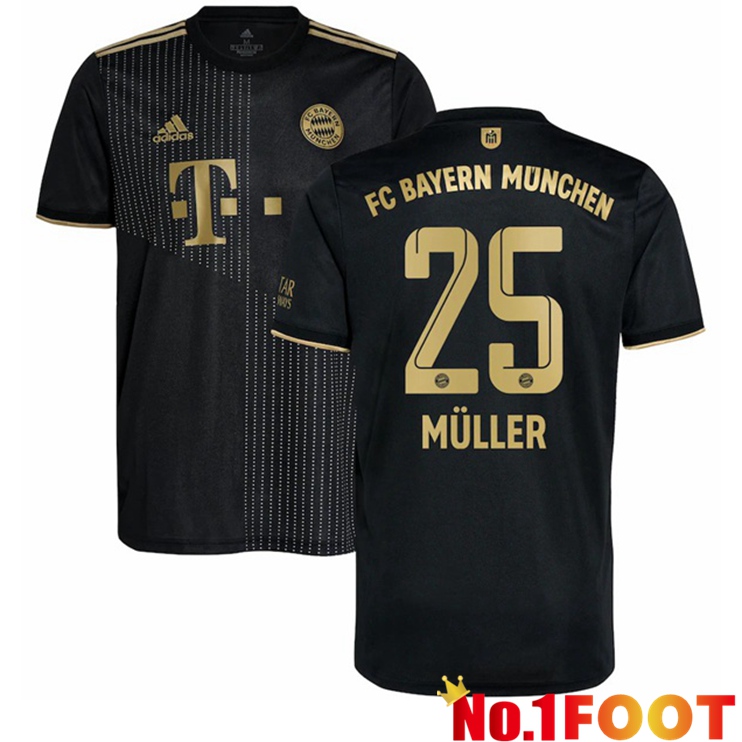 Bayern Munich (Müller 25) Away Jersey Black 2021/22