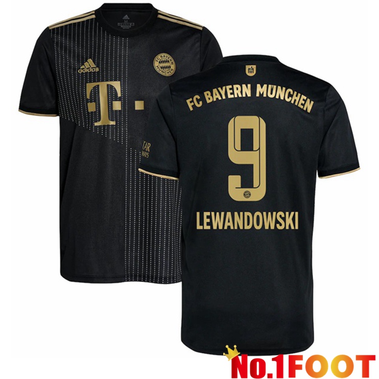 Bayern Munich (Lewandowski 9) Away Jersey Black 2021/22