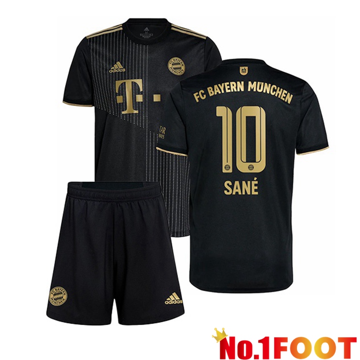 Bayern Munich (Sané 10) Kids Away Jersey Black 2021/22