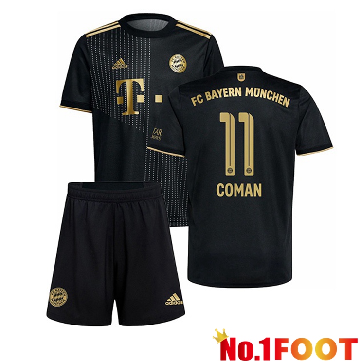 Bayern Munich (Coman 11) Kids Away Jersey Black 2021/22