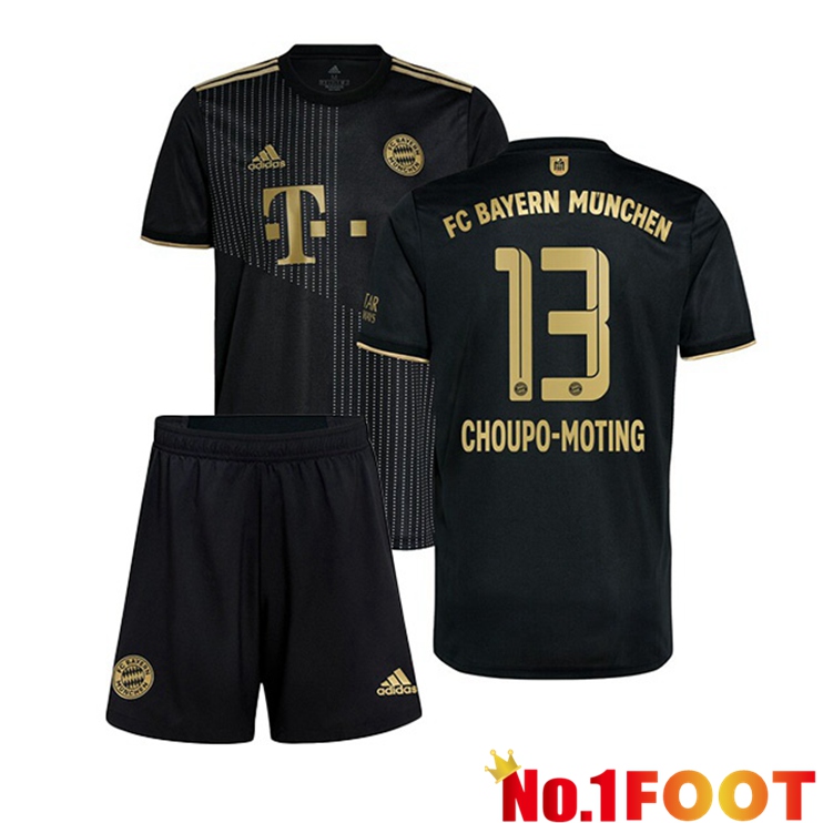 Bayern Munich (Choupo-Moting 13) Kids Away Jersey Black 2021/22