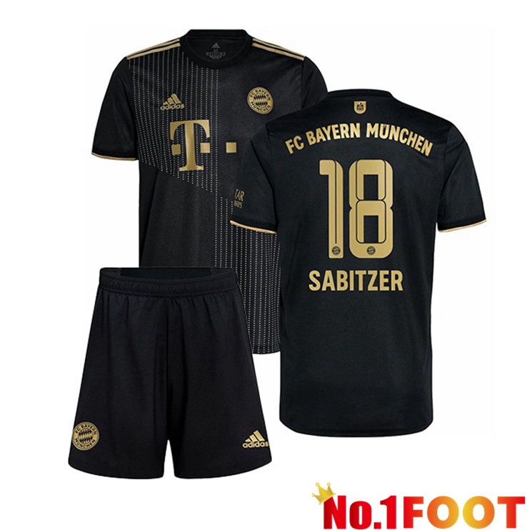 Bayern Munich (Sabitzer 18) Kids Away Jersey Black 2021/22