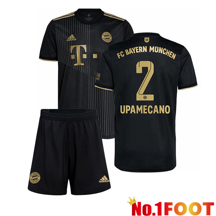 Bayern Munich (Upamecano 2) Kids Away Jersey Black 2021/22