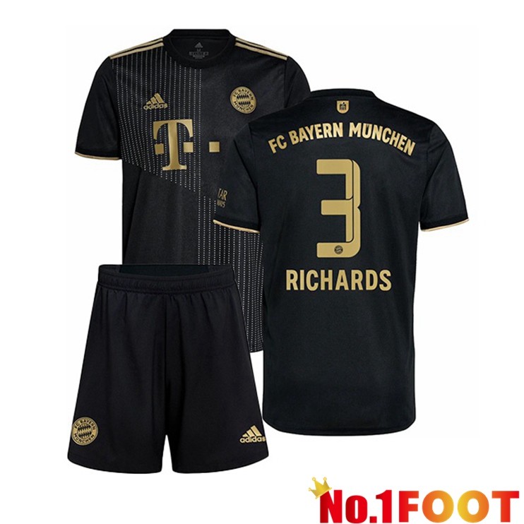 Bayern Munich (O. Richards 3) Kids Away Jersey Black 2021/22