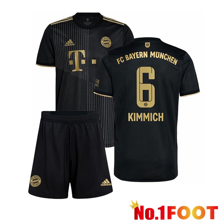 Bayern Munich (Kimmich 6) Kids Away Jersey Black 2021/22