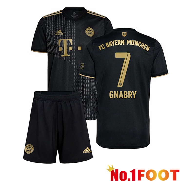 Bayern Munich (Gnabry 7) Kids Away Jersey Black 2021/22