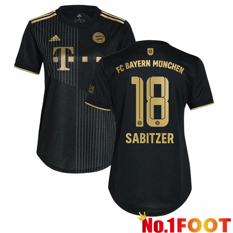 Bayern Munich (Sabitzer 18) Womens Away Jersey Black 2021/22