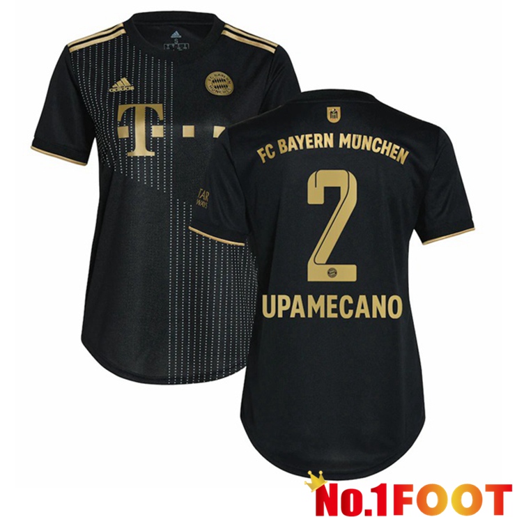 Bayern Munich (Upamecano 2) Womens Away Jersey Black 2021/22