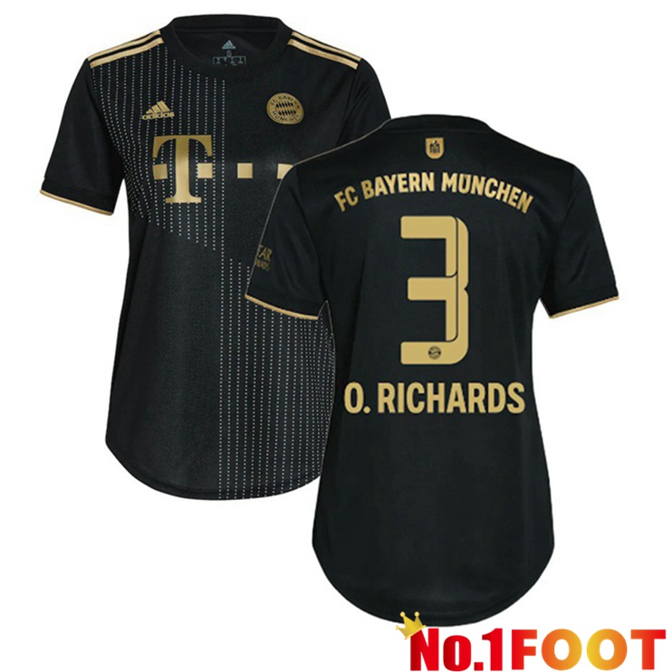 Bayern Munich (O. Richards 3) Womens Away Jersey Black 2021/22