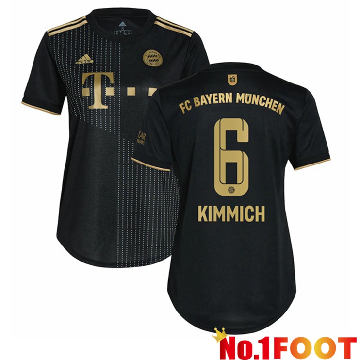 Bayern Munich (Kimmich 6) Womens Away Jersey Black 2021/22