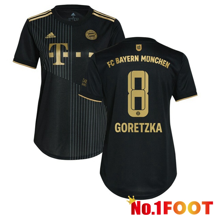 Bayern Munich (Goretzka 8) Womens Away Jersey Black 2021/22