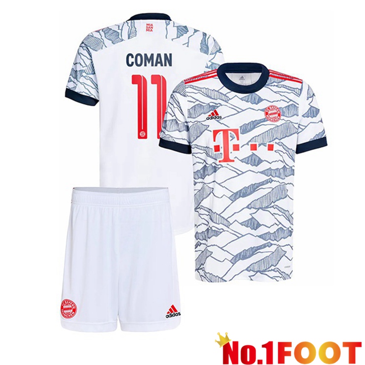 Bayern Munich (Coman 11) Kids Third Jersey White 2021/22