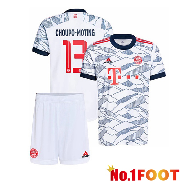 Bayern Munich (Choupo-Moting 13) Kids Third Jersey White 2021/22