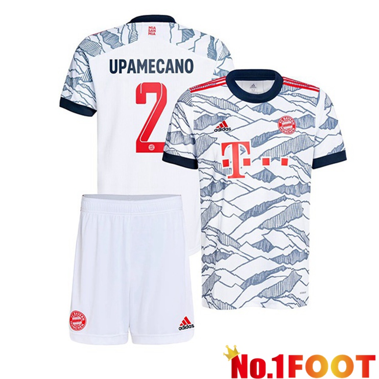 Bayern Munich (Upamecano 2) Kids Third Jersey White 2021/22