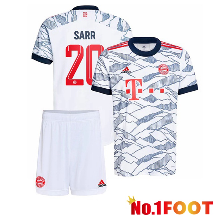 Bayern Munich (Sarr 20) Kids Third Jersey White 2021/22