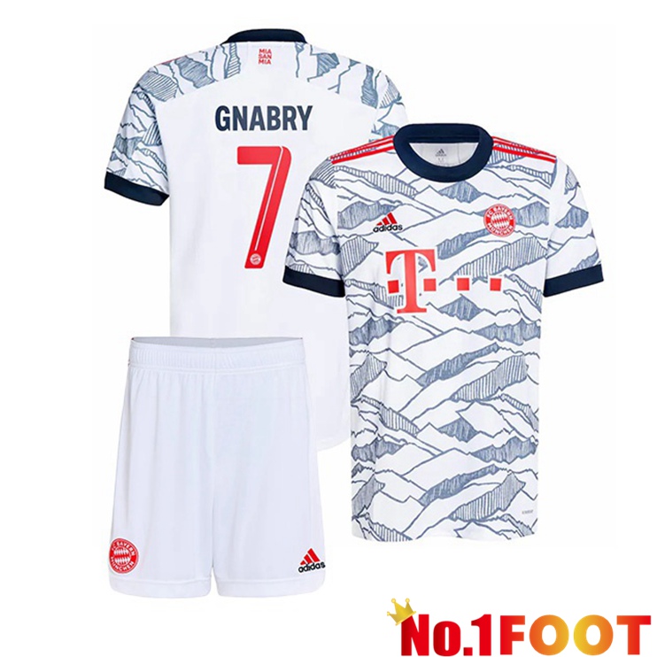 Bayern Munich (Gnabry 7) Kids Third Jersey White 2021/22