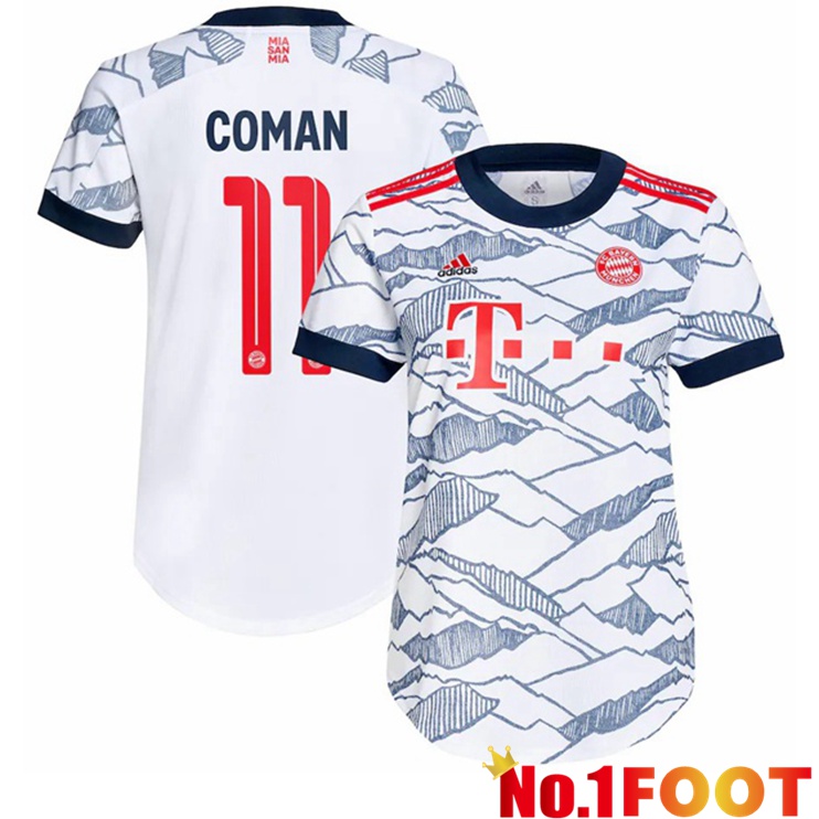 Bayern Munich (Coman 11) Womens Third Jersey White 2021/22