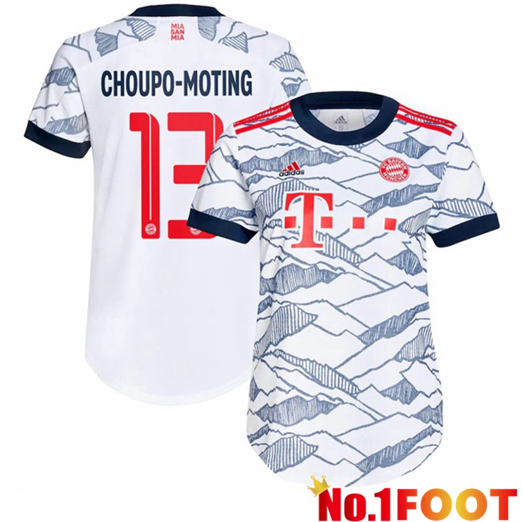 Bayern Munich (Choupo-Moting 13) Womens Third Jersey White 2021/22