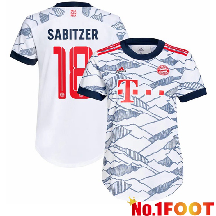 Bayern Munich (Sabitzer 18) Womens Third Jersey White 2021/22