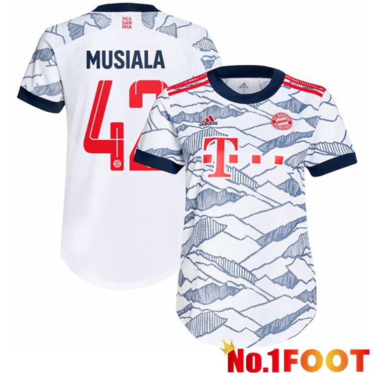 Bayern Munich (Musiala 42) Womens Third Jersey White 2021/22