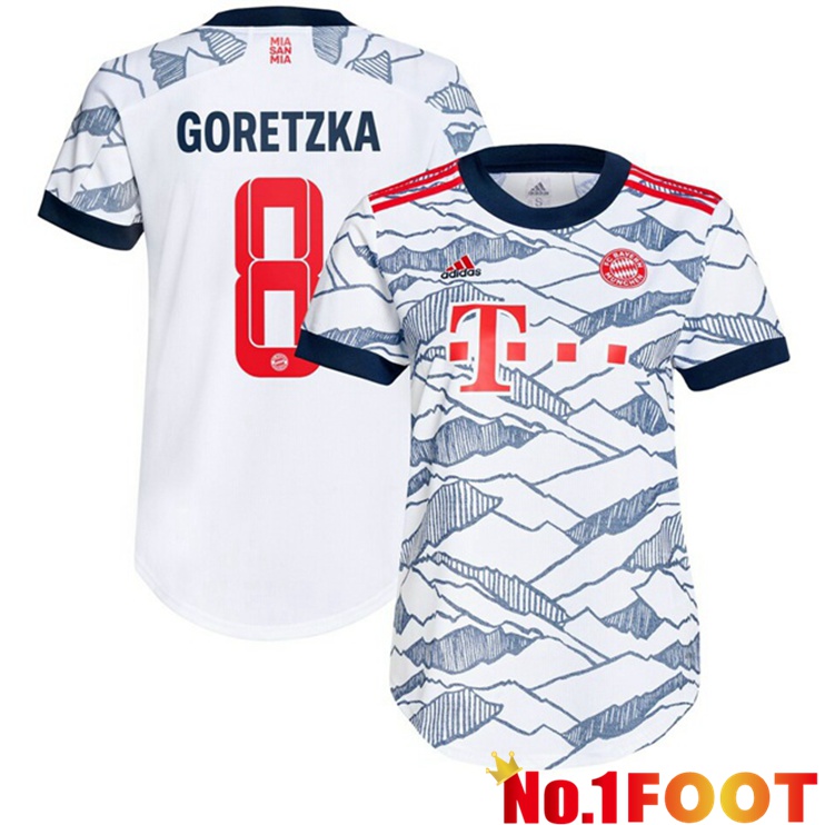 Bayern Munich (Goretzka 8) Womens Third Jersey White 2021/22