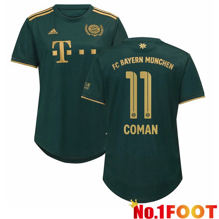 Bayern Munich (Coman 11) Womens Fourth Jersey Green 2021/22