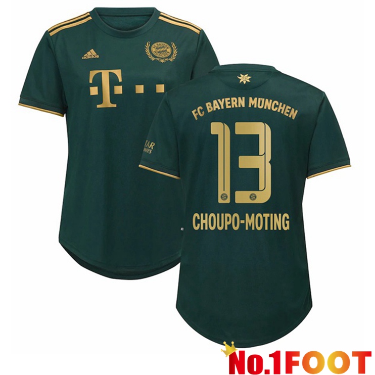 Bayern Munich (Choupo-Moting 13) Womens Fourth Jersey Green 2021/22