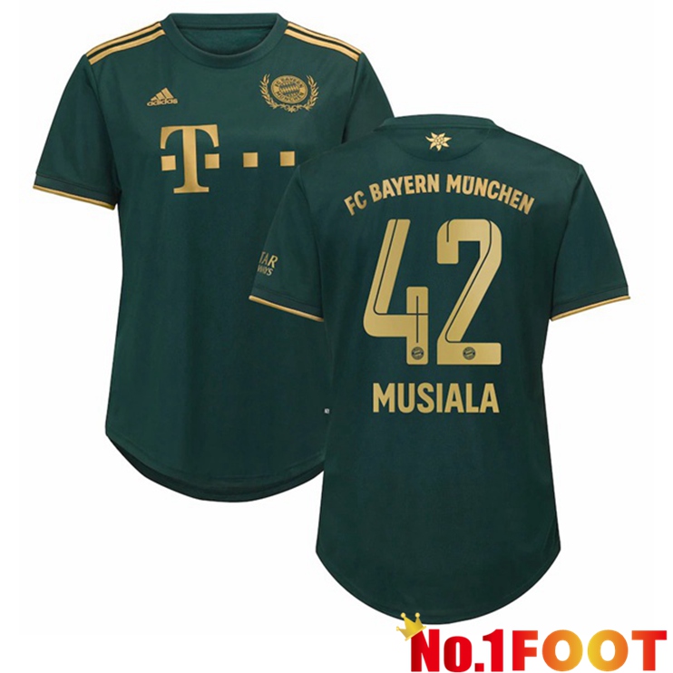 Bayern Munich (Musiala 42) Womens Fourth Jersey Green 2021/22