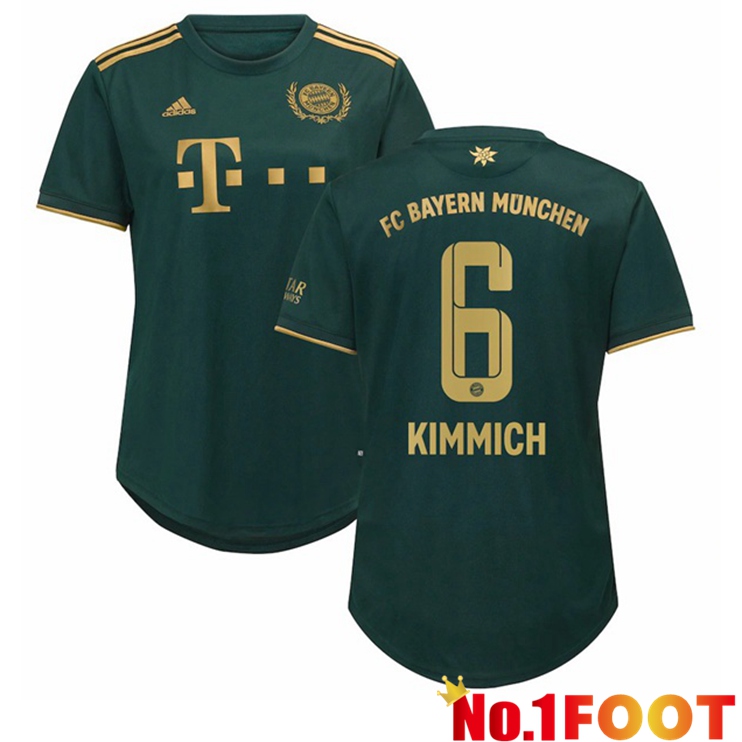 Bayern Munich (Kimmich 6) Womens Fourth Jersey Green 2021/22