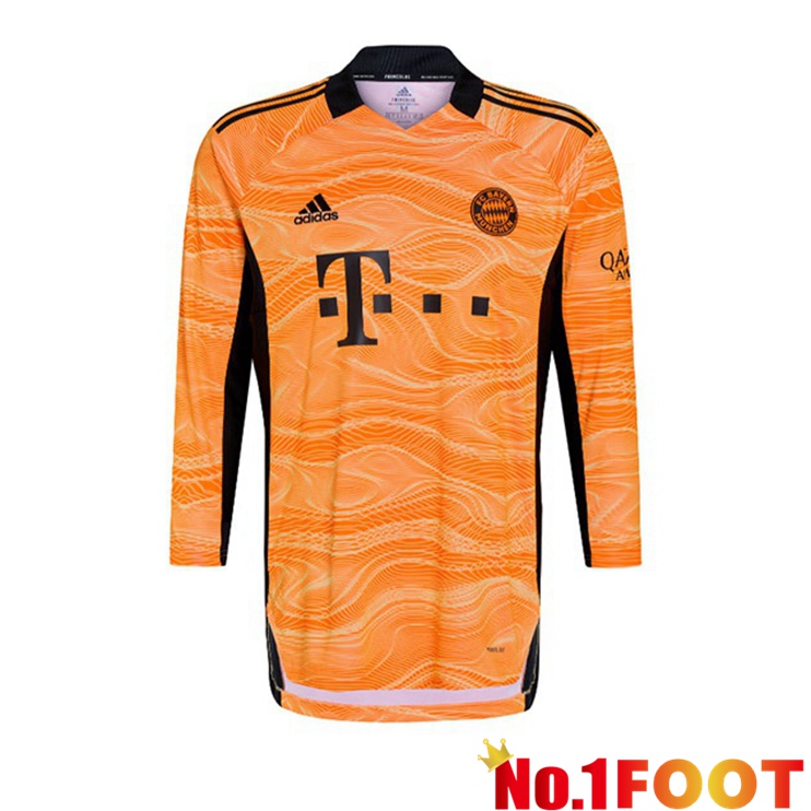 Bayern Munich Long sleeve Goalkeeper Jersey Orange 2021/22