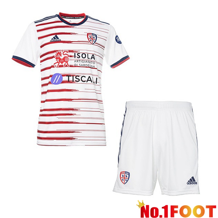 Cagliari Calcio Kids Away Jersey White 21/22