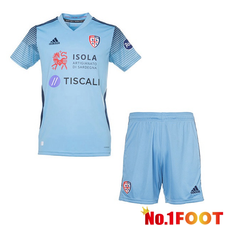 Cagliari Calcio Kids Third Jersey Blue 21/22