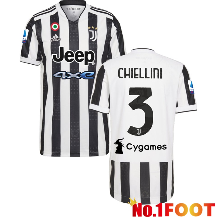 Juventus (CHIELLINI 3) Home Jersey Black/White 2021/2022