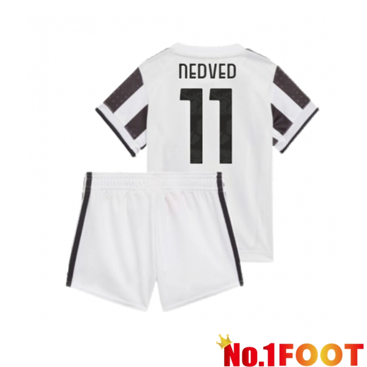 Juventus (CUADRADO 11) Kids Home Jersey Black/White 2021/2022