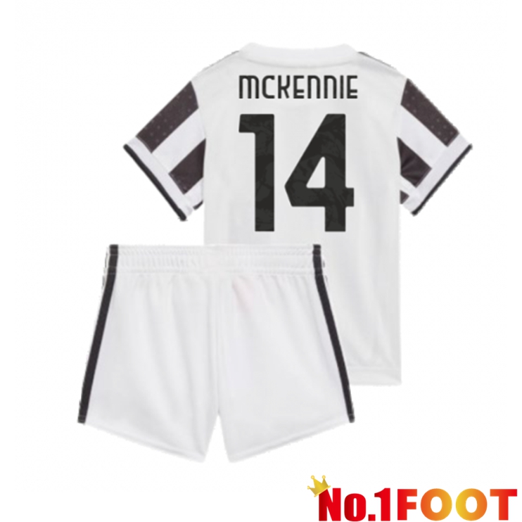 Juventus (McKENNIE 14) Kids Home Jersey Black/White 2021/2022