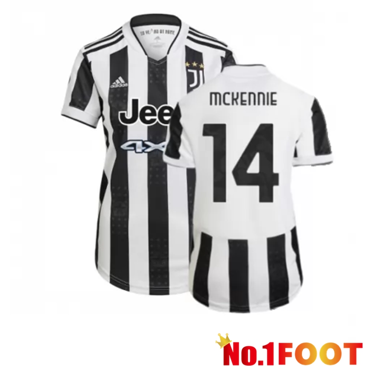 Juventus (McKENNIE 14) Womens Home Jersey Black/White 2021/2022 - Click Image to Close