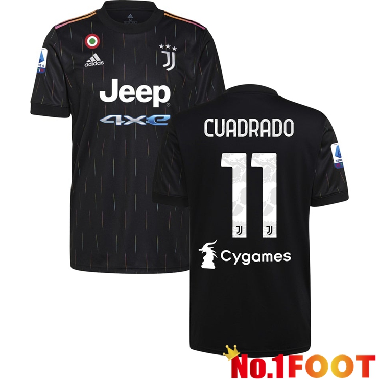 Juventus (CUADRADO 11) Away Jersey Black 2021/2022