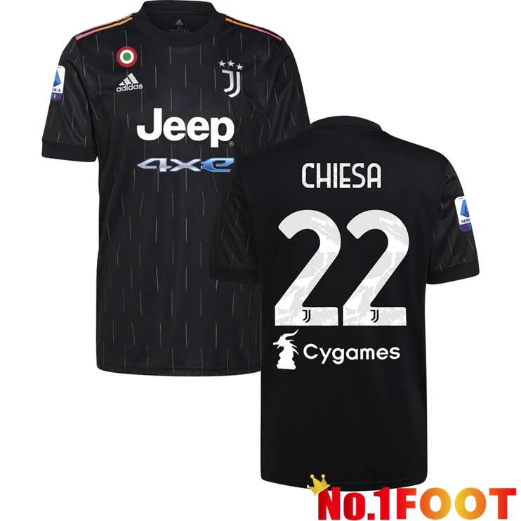 Juventus (CHIESA 22) Away Jersey Black 2021/2022