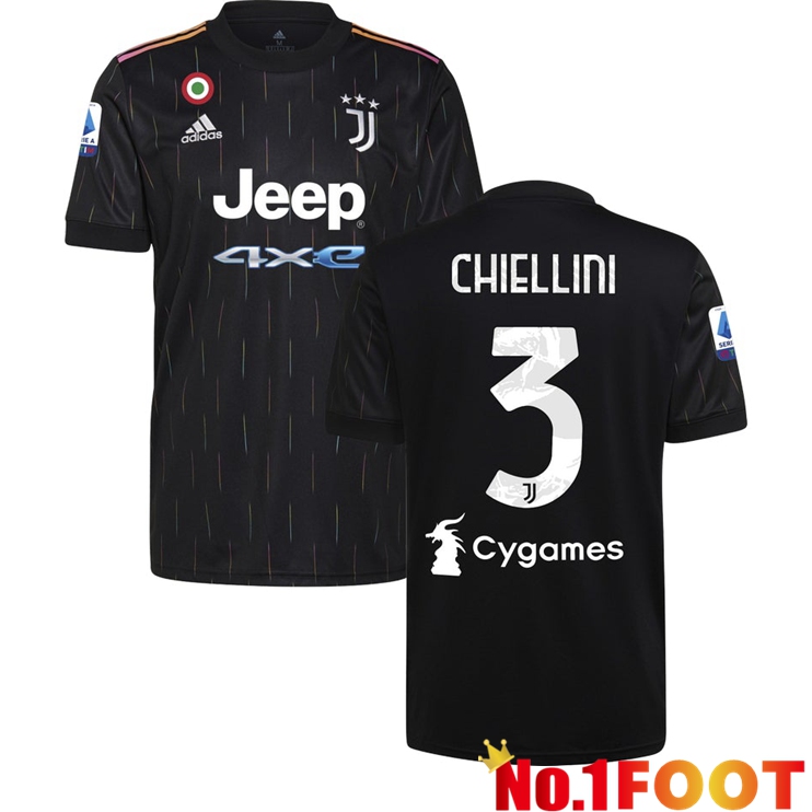 Juventus (CHIELLINI 3) Away Jersey Black 2021/2022