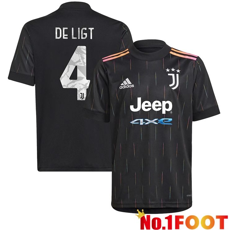 Juventus (De Ligt 4) Away Jersey Black 2021/2022