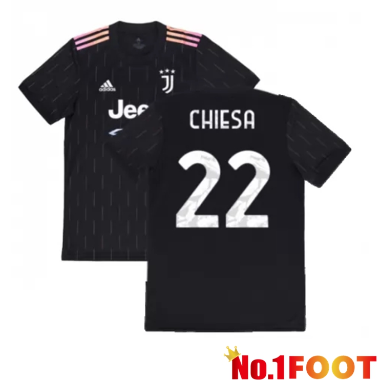 Juventus (CHIESA 22) Kids Away Jersey Black 2021/2022