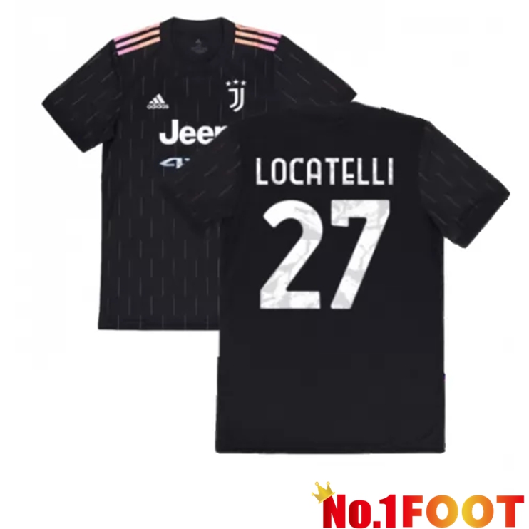 Juventus (LOCATELLI 27) Kids Away Jersey Black 2021/2022